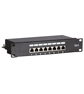 Patchpanel 10 inch Cat6 FTP - 8 poorts
