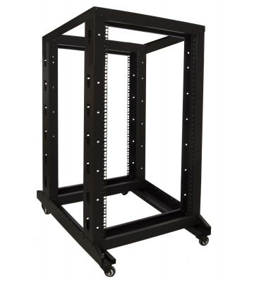 22U Rack Frame - 19'' op wielen, (BxDxH): 600x800x1131mm, zwart