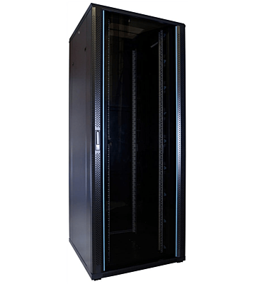 47U patchkast met glazen deur 800x800x2200mm (BxDxH)