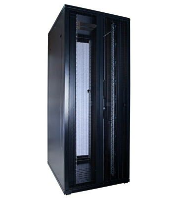 42U patchkast met dubbele geperforeerde voor- en achterdeuren 800x1000x2000mm (BxDxH)