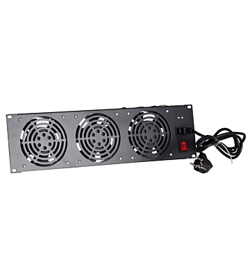 Fan met 3 ventilatoren voor tussen de 19 inch stijlen - 3U