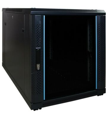 12U mini patchkast met glazen deur 600x1000x720mm (BxDxH)