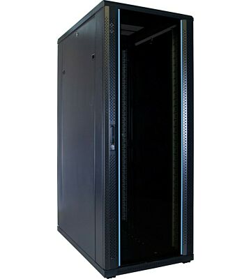 32U patchkast met glazen deur 600x1000x1600mm (BxDxH)