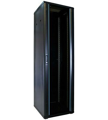 42U patchkast met glazen deur 600x600x2000mm (BxDxH)