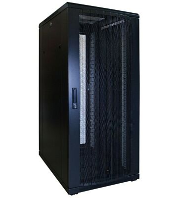 27U patchkast met geperforeerde deur 600x800x1400mm (BxDxH)