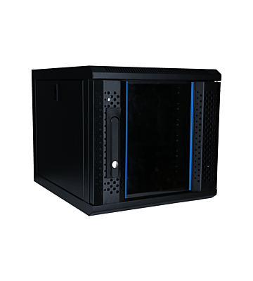 10 inch 6U patchkast met glazen deur 370X450X370mm (BxDxH)