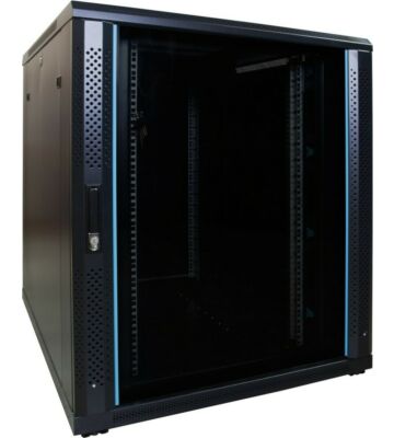 18U patchkast met glazen deur 800x1000x1000mm (BxDxH)