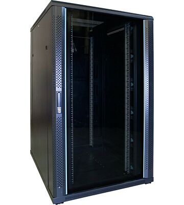 27U patchkast met glazen deur 800x1000x1400mm (BxDxH)