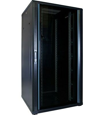 32U patchkast met glazen deur 800x800x1600mm (BxDxH)