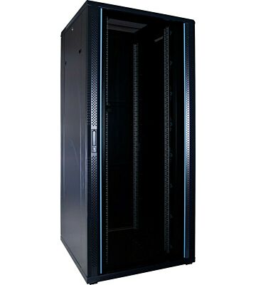 37U patchkast met glazen deur 800x800x1800mm (BxDxH)