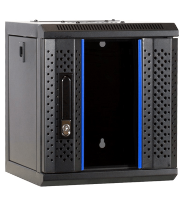 10 inch 6U patchkast met glazen deur 312x310x352mm (BxDxH)