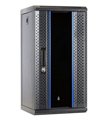 10 inch 12U patchkast met glazen deur 312x310x618mm (BxDxH)