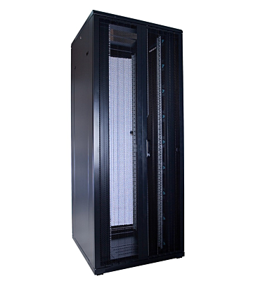 42U patchkast met dubbele geperforeerde voor- en achterdeuren 800x800x2000mm (BxDxH)