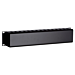 2U 5 voudige rangeerpaneel - kabelhouder 19 inch, gepoederd metaal, zwart