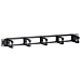 1U 5 voudige rangeerpaneel - kabelhouder 19 inch, plastic, zwart