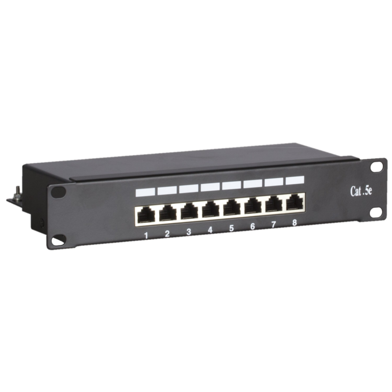 Patchpanel 10 inch Cat5e FTP - 8 poorts