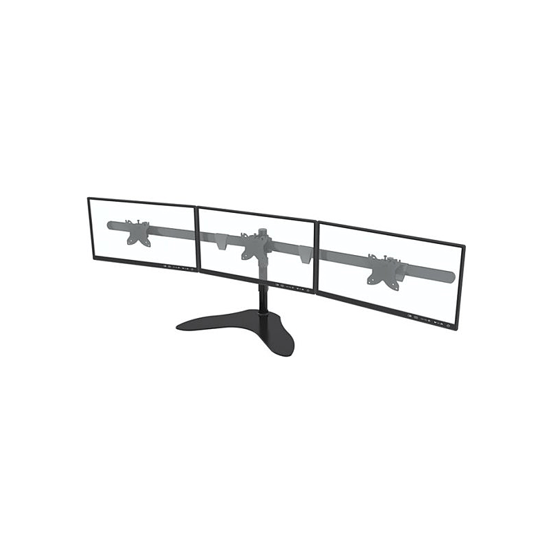 Eaglemounts - Premium vrijstaand monitorstandaard voor 3 schermen - 15 tot 30 inch beeldschermen - Max. 10kg per beeldscherm - Zwart