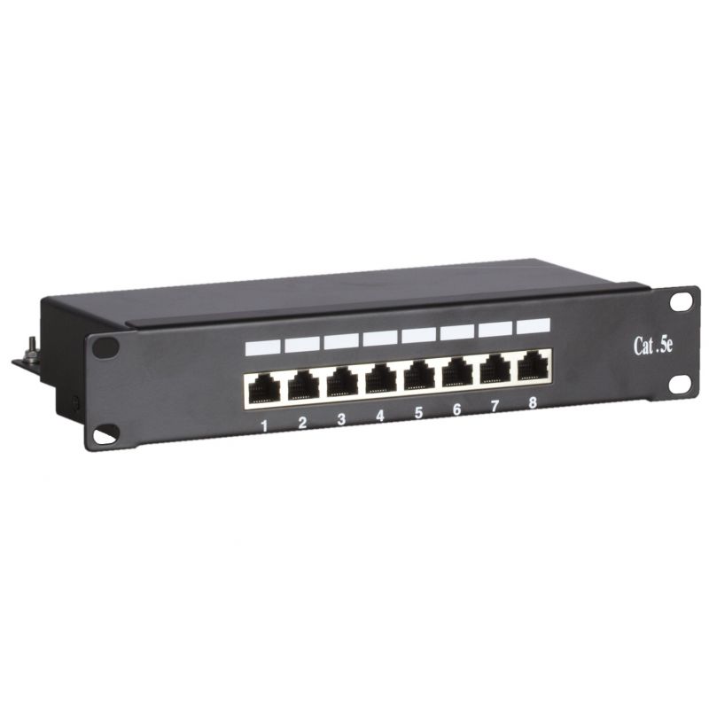 Patchpanel 10 inch Cat5e FTP - 8 poorts