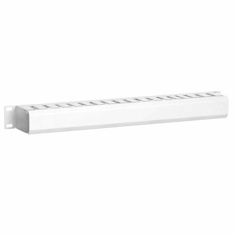 1U rangeerpaneel - kabelhouder 19 inch, wit