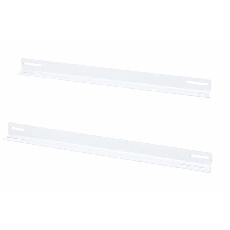 L-steunpaneel horizontaal, voor de directe montage op 19" kolom van een wandkast, 600mm diep, 2 stuks/set, wit