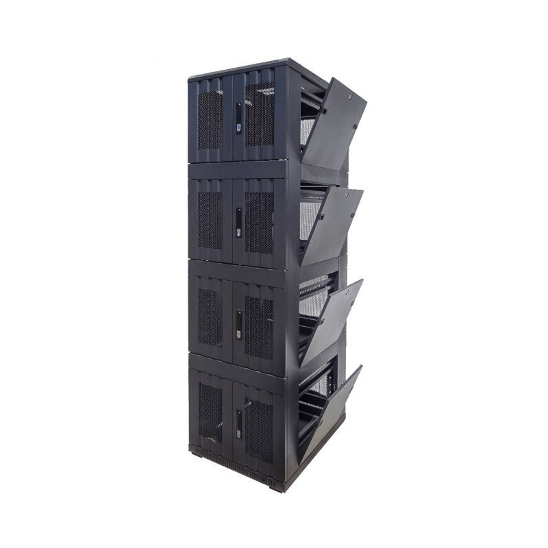 42U compartiment patchkast met geperforeerde deur - 4x9U - 800x1000x2000mm (BxDxH)