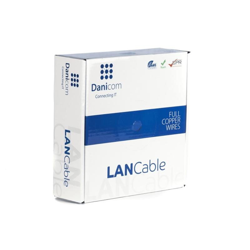 DANICOM CAT7 S/FTP 50m kabel op rol stug -  LSZH (Dca)
