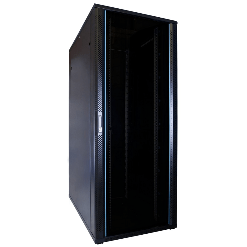 47U patchkast met glazen deur 800x1200x2200mm (BxDxH)