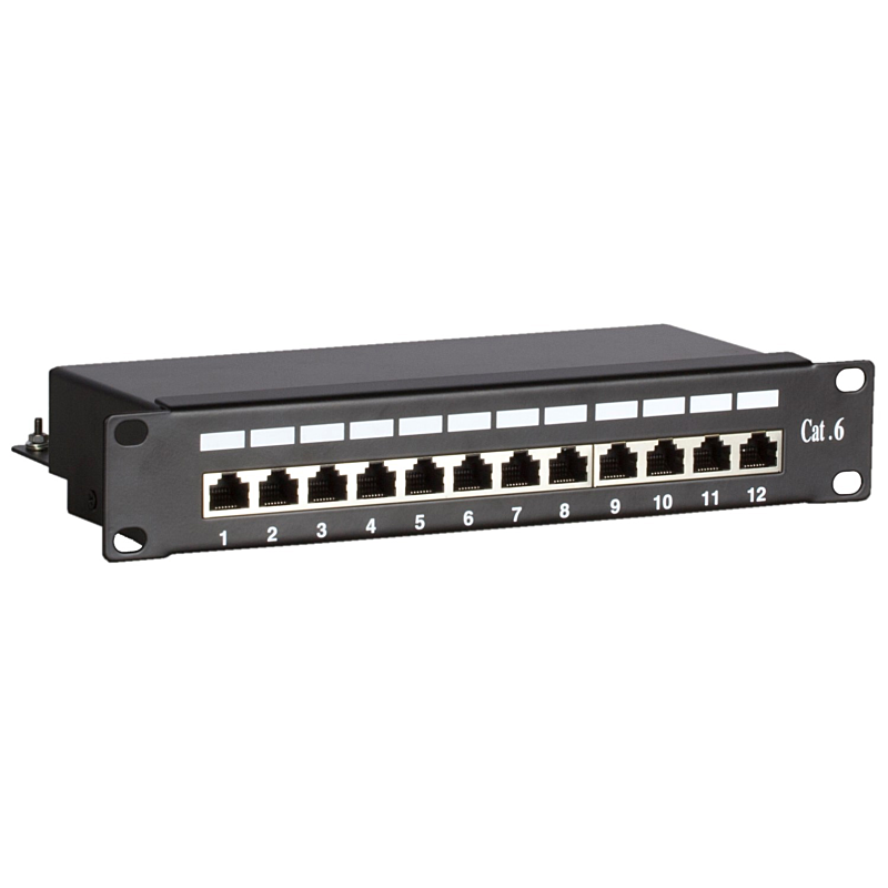 Patchpanel 10 inch Cat6 FTP - 12 poorts