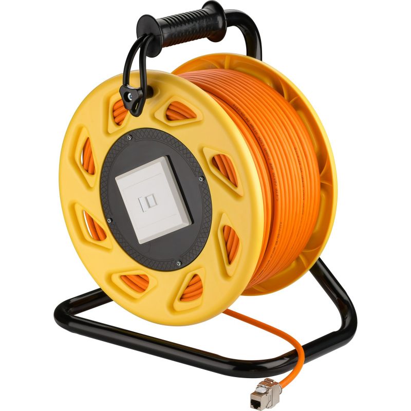 CAT7 S/FTP Kabelhaspel met CAT6a Keystone Connector - RJ45 - 90 Meter