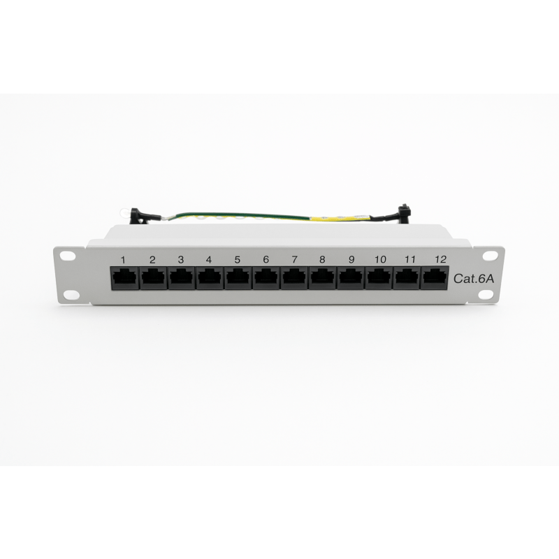 Cat6a 10 inch 12 poorts STP patchpaneel