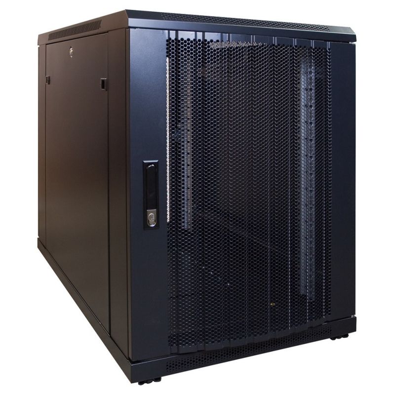15U mini patchkast met geperforeerde deur 600x1000x860mm (BxDxH)