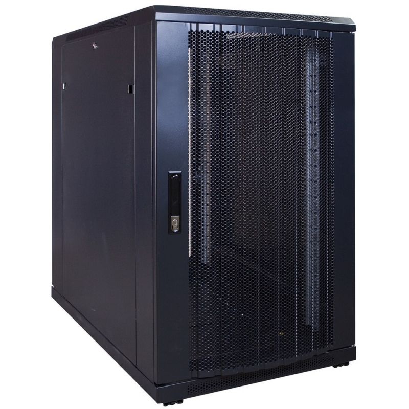 18U patchkast met geperforeerde deur 600x1000x1000mm (BxDxH)