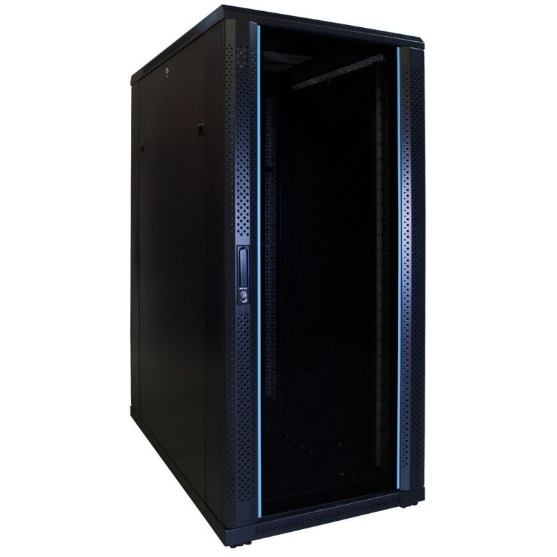 27U patchkast met glazen deur 600x1000x1400mm (BxDxH)
