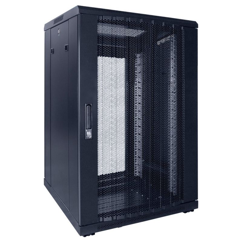 18U patchkast met geperforeerde deur 600x600x1000mm (BxDxH)