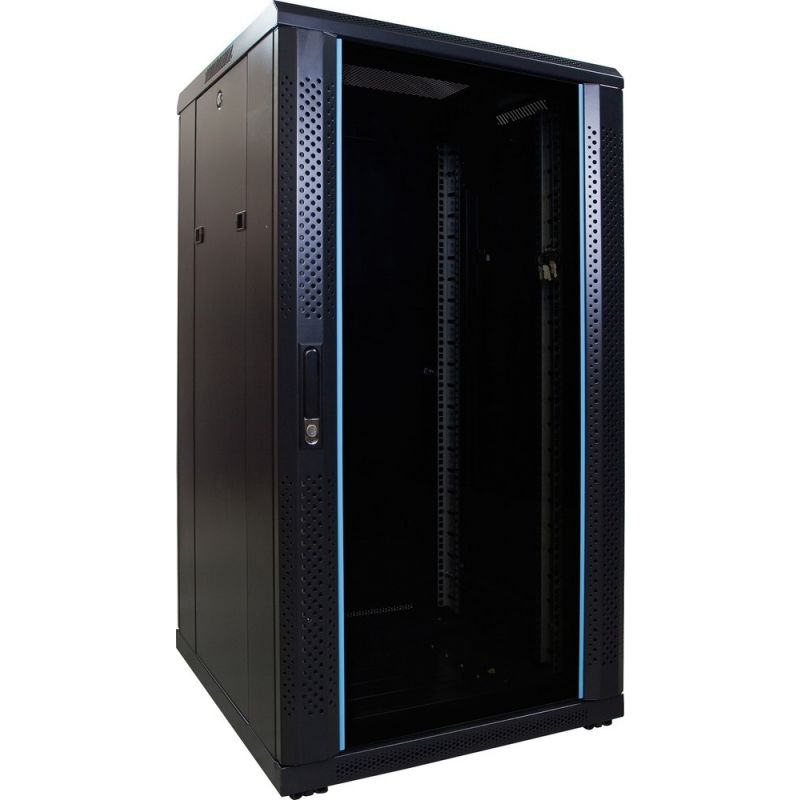22U patchkast met glazen deur 600x600x1200mm (BxDxH)