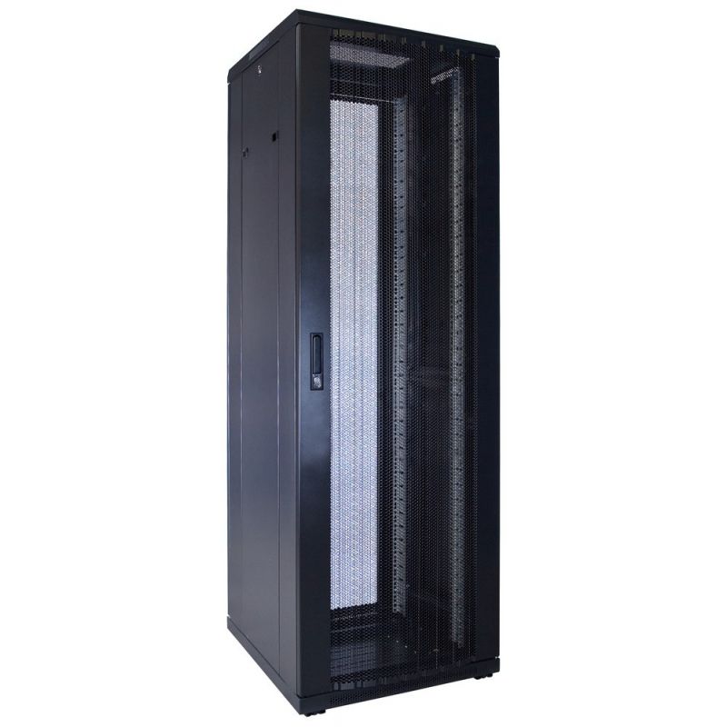 37U patchkast - 19'' met stalen geperforeerde deuren (BxDxH) 600x600x1800mm