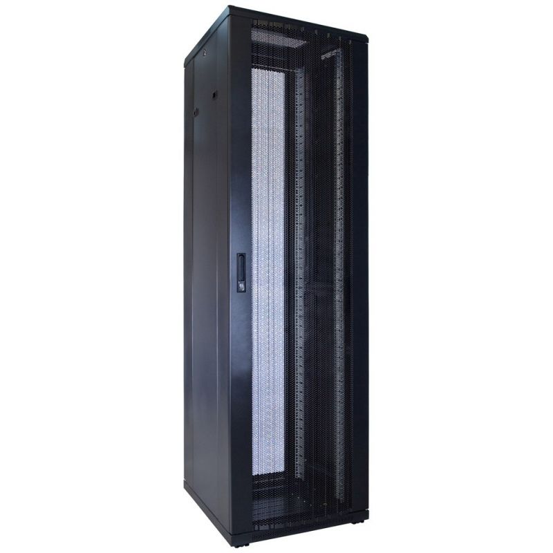 42U Patchkast - patchkast 19" met stalen geperforeerde deuren, (BxDxH) 600x600x2000mm