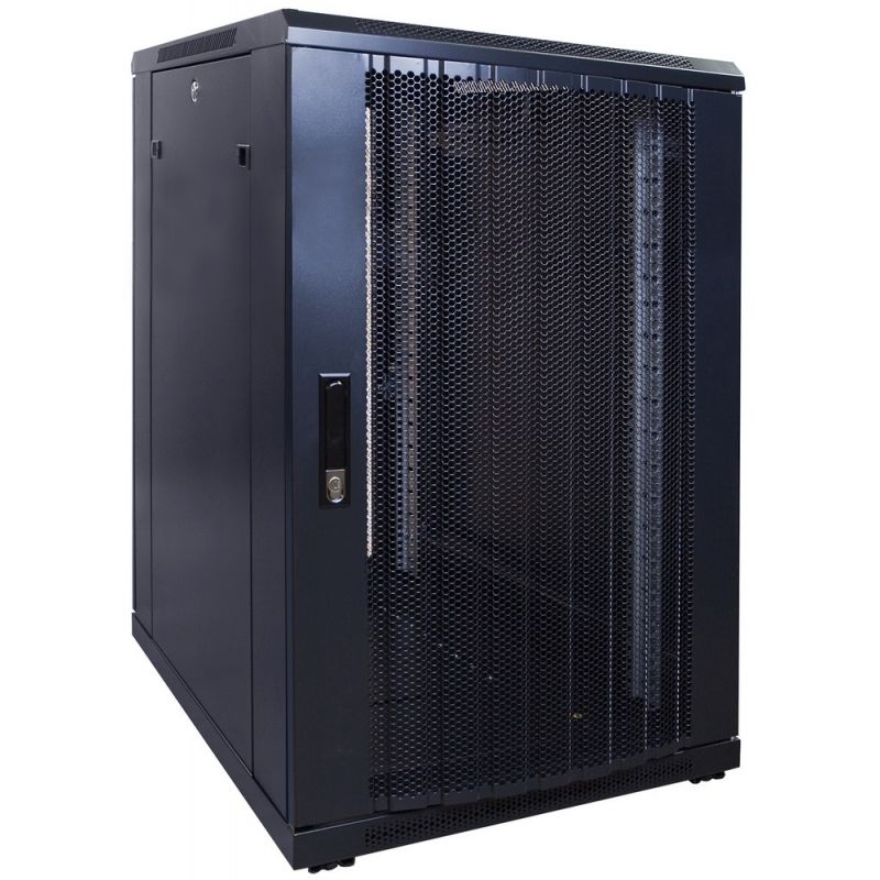18U patchkast met geperforeerde deur 600x800x1000mm (BxDxH)