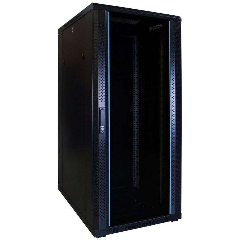27U patchkast met glazen deur 600x800x1400mm (BxDxH)