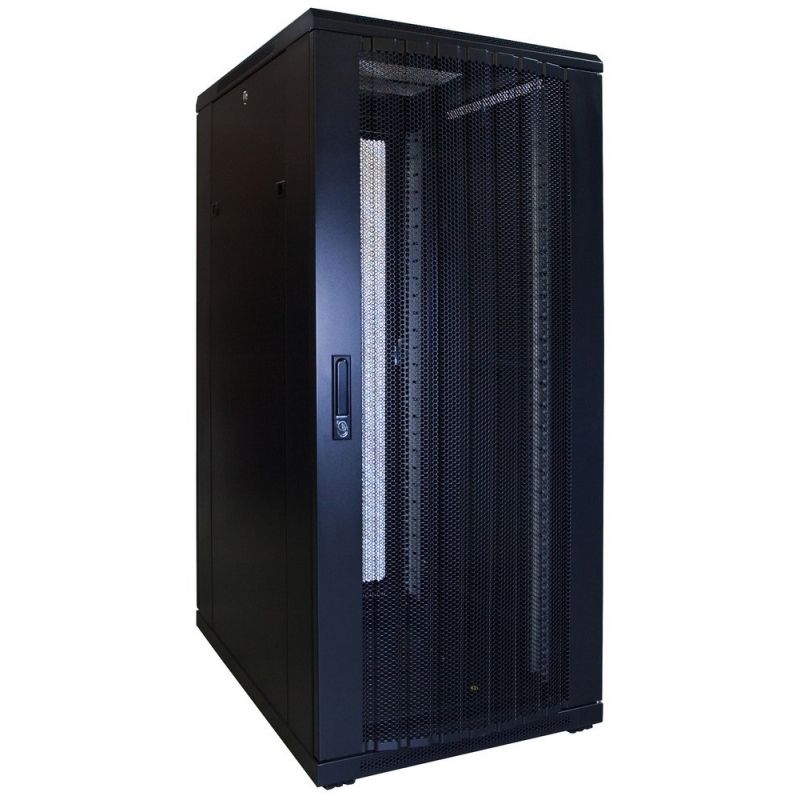 27U patchkast - 19'' met stalen geperforeerde deuren, (BxDxH) 600x800x1400mm