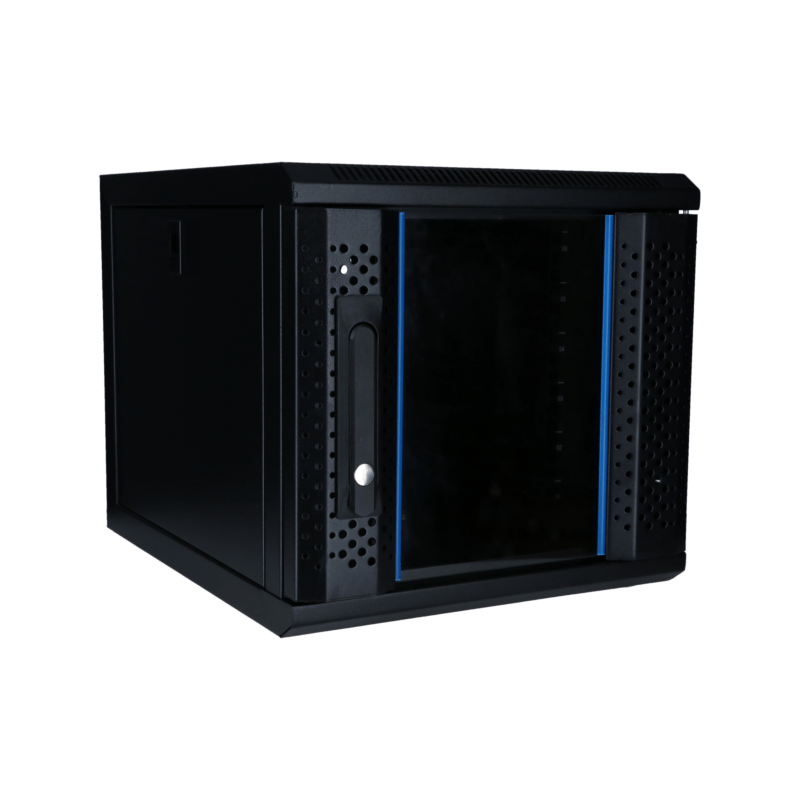 10 inch 6U patchkast met glazen deur 370X450X370mm (BxDxH)