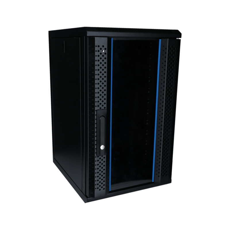 10 inch 12U patchkast met glazen deur 370x450x618mm (BxDxH)