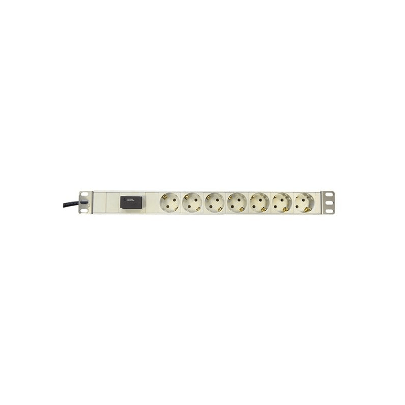 19 inch 7 voudige stekkerdoos - Surge Protection Device - Weiß