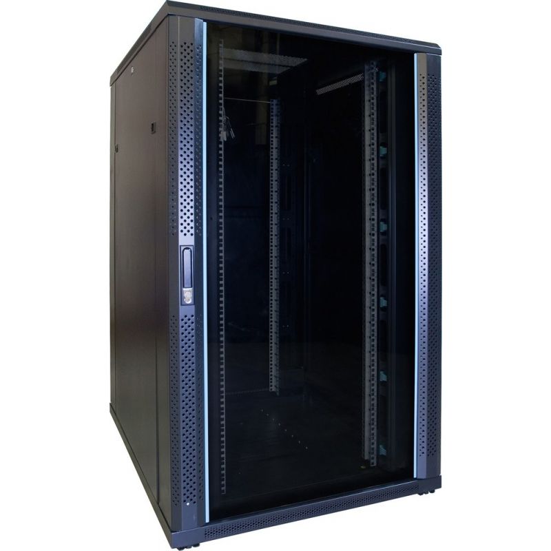 27U patchkast met glazen deur 800x1000x1400mm (BxDxH)