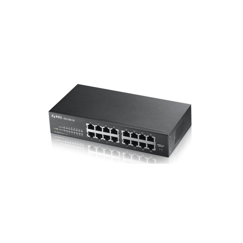 Zyxel 16-poorts GS1100 unmanaged switch