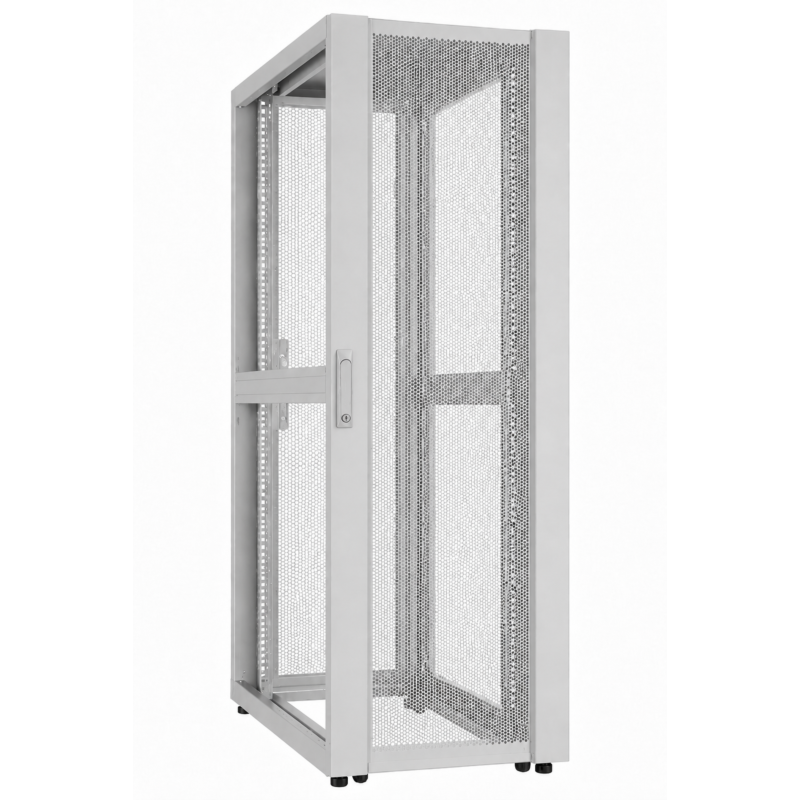 52U Datacenter patchkast met geperforeerde deur 800x1000x2400mm (BxDxH) Grijs