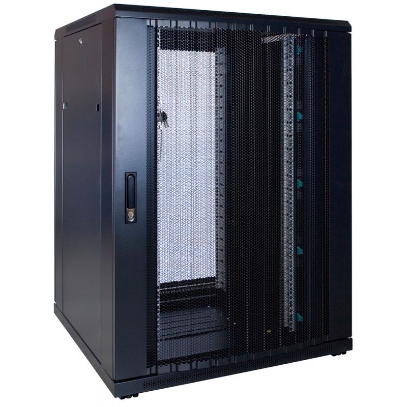 22U patchkast met geperforeerde deur 800x800x1200mm (BxDxH)