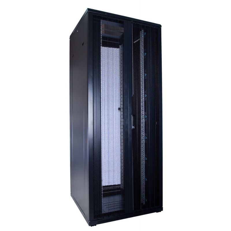 42U patchkast met dubbele geperforeerde voor- en achterdeuren 800x800x2000mm (BxDxH)