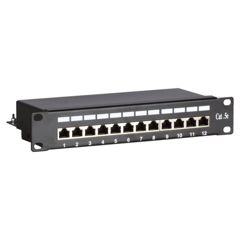 Patchpanel 10 inch Cat5e FTP - 12 poorts