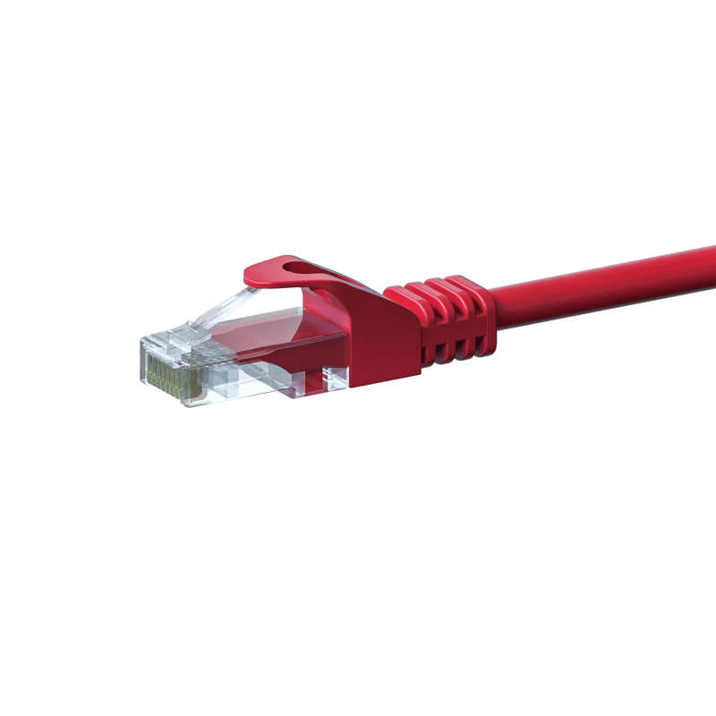 UTP CAT5e patchkabel 0,25m rood - 100% koper